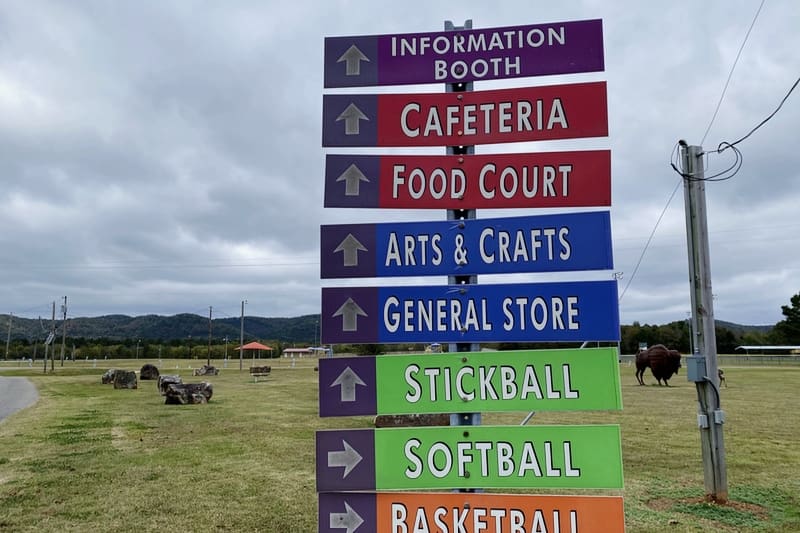 Directional signs at Choctaw Nation Museum